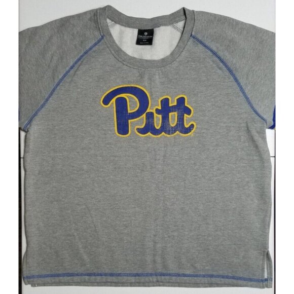 Pitt Panthers NCAA Long Sleeve Gray Sports Sweatshirt Colosseum Women's Size XXL - Picture 1 of 14